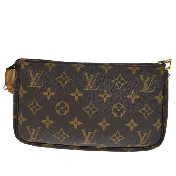 LOUIS VUITTON Pochette Accessoires Hand Bag Monogram Leather BN - Picture 9 of 16